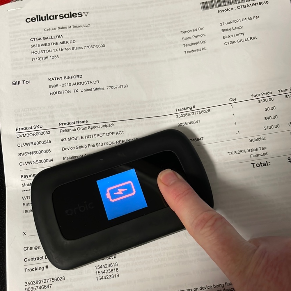 4G Mobile Hotspot Orbic